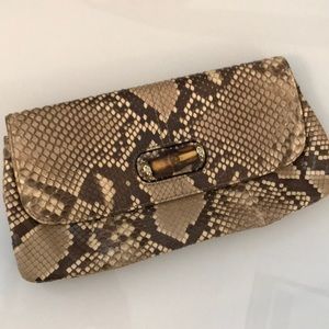 Gucci python clutch
